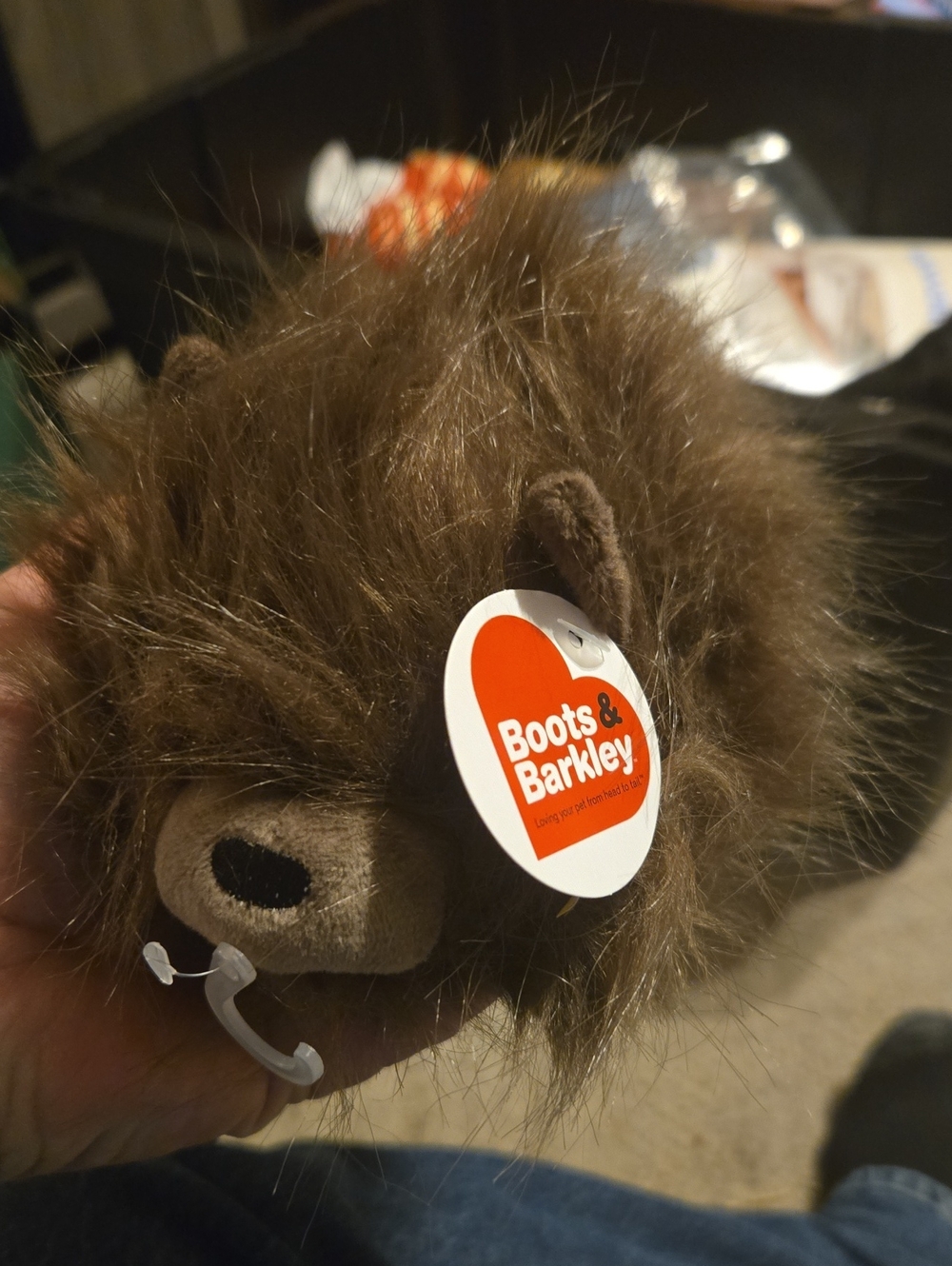 Boots & Barkley Brown Plush beaver Small Pet Toy